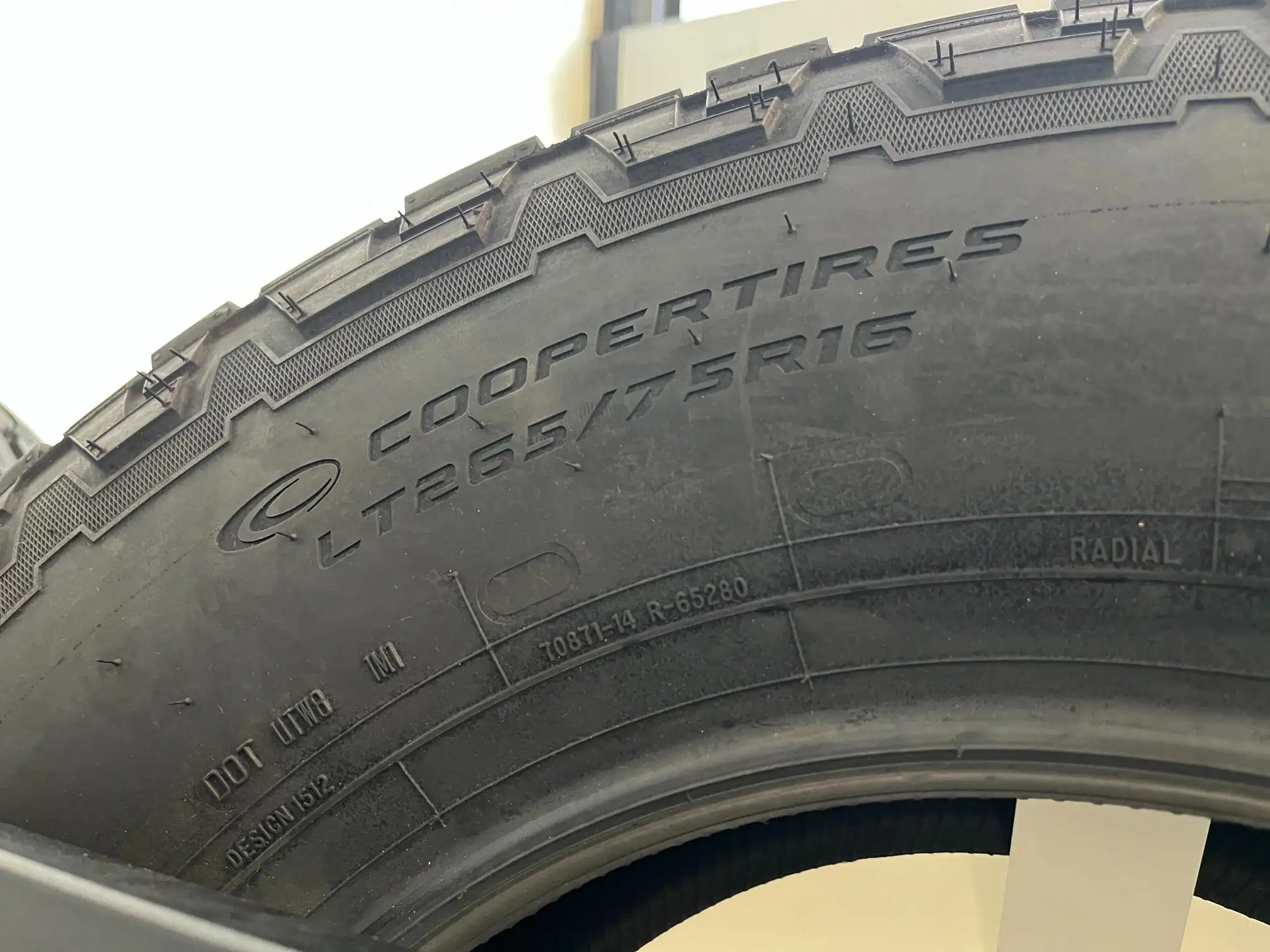 What do the numbers on the tires mean? Image