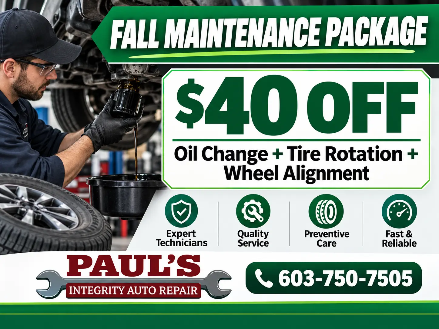 Fall Maintenance Package Special Image