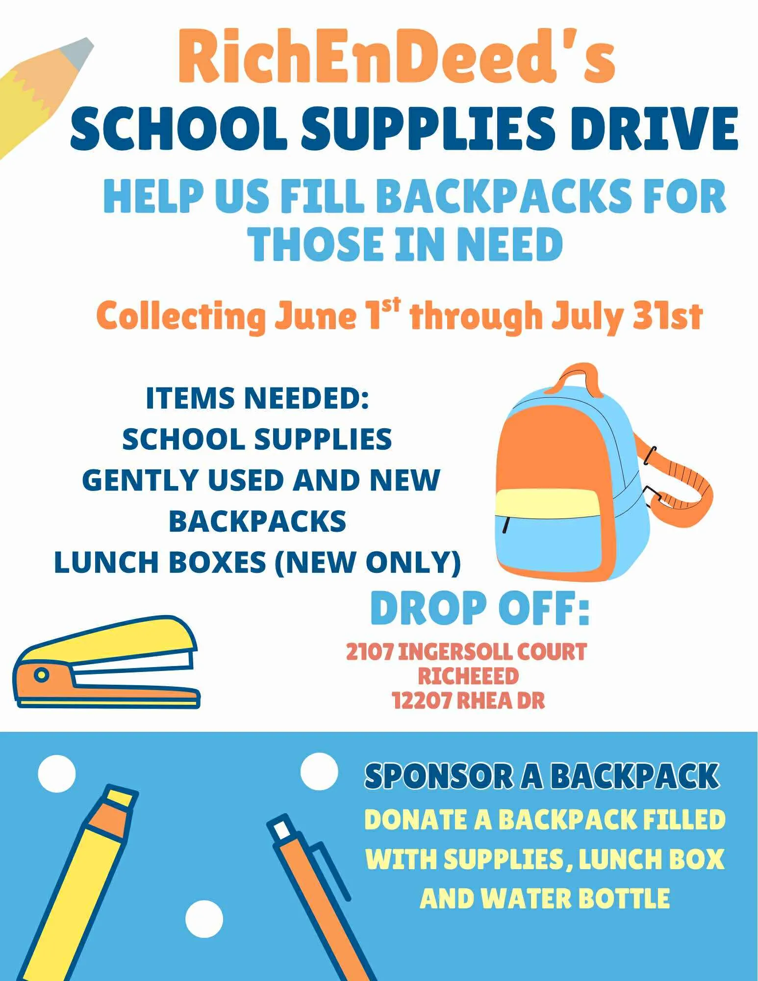 School Supply Drive!  Image