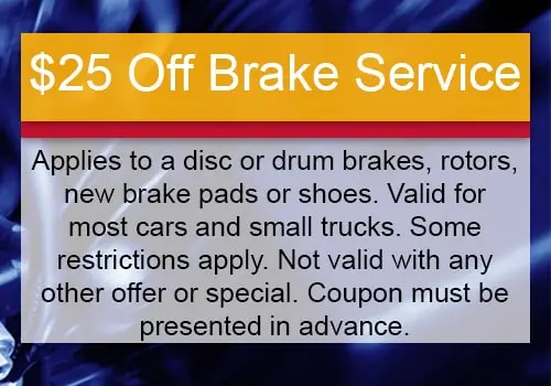$25 Off Brakes Special Image