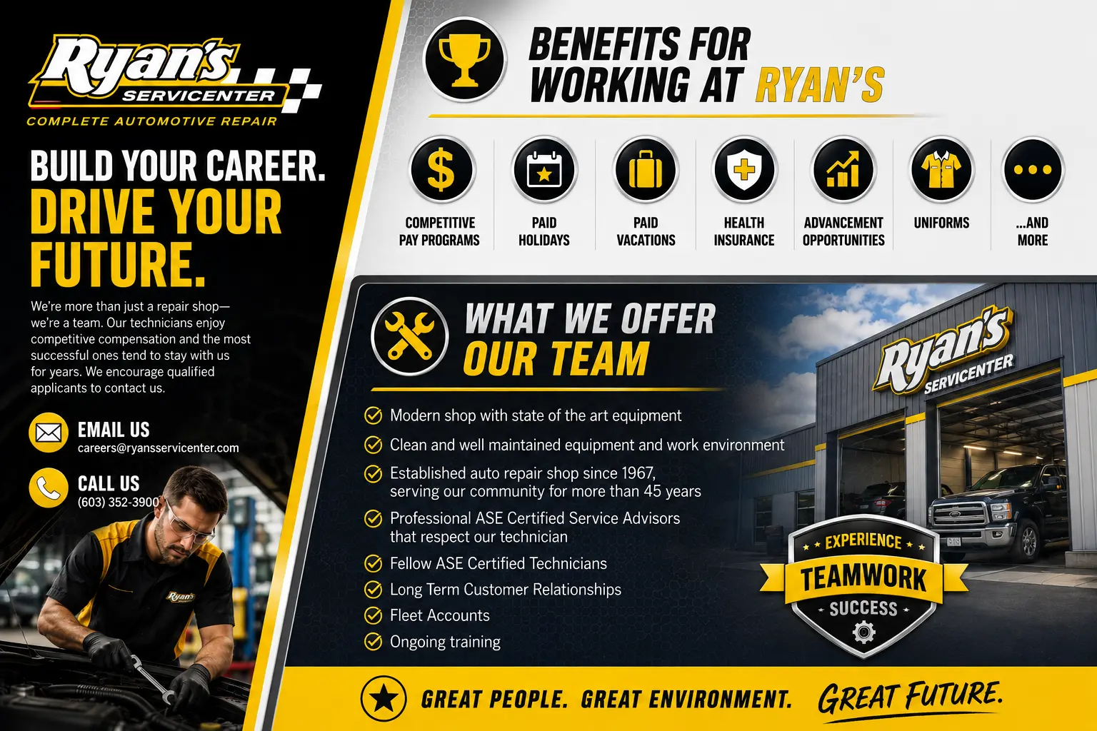 Ryan's Servicenter: Employment Page Image